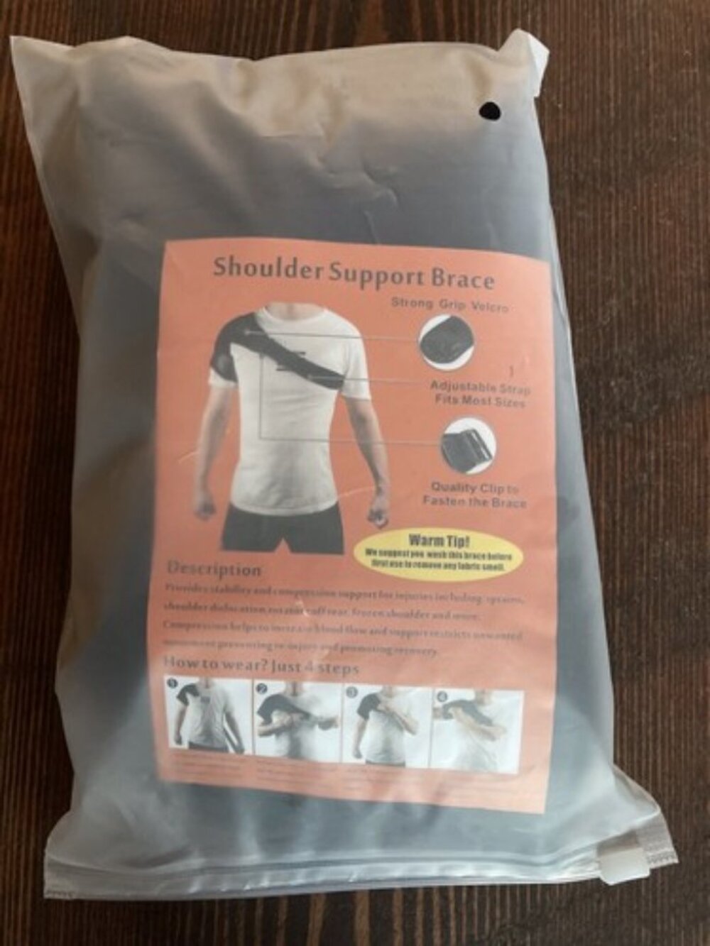 Adult Adjustable Shoulder Brace Compression Stability Support Unisex Men Women